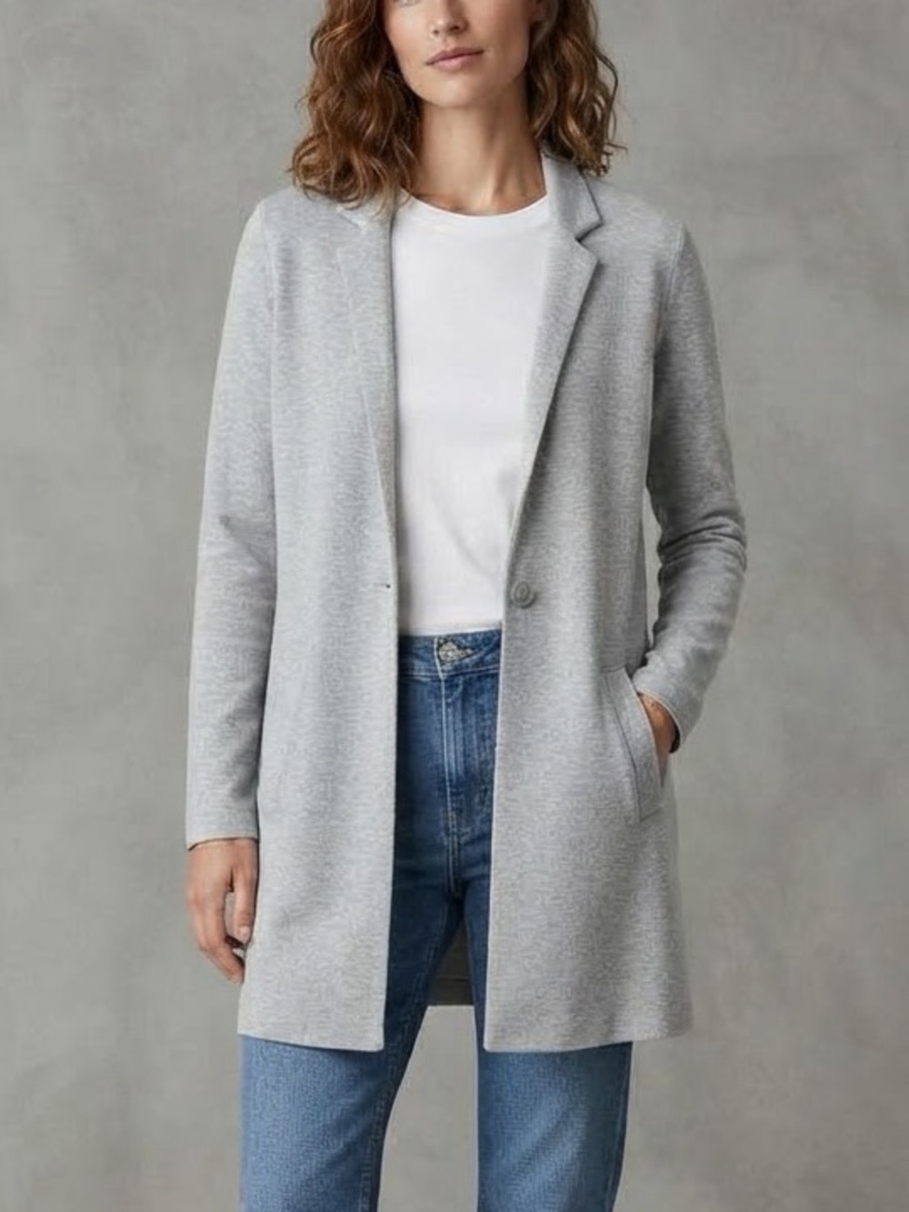 Camber & Grace Long Knit Blazer Jacket Size M
